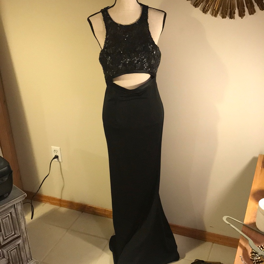 Sexy long black gown